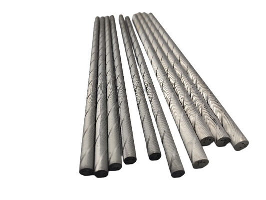 سطح الأرض إكمال Tungsten Carbide Helical Rod مع ثقوب التبريد HRA 81.5-95 للمعالجة الدقيقة